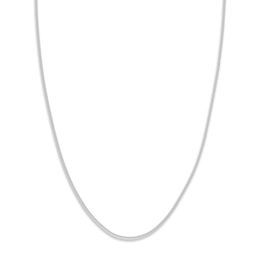 Hollow Snake Chain Necklace 14K White Gold 18&quot; 1mm