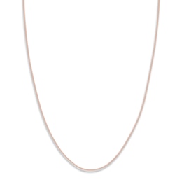 Hollow Snake Chain Necklace 14K Rose Gold 16&quot; 1mm