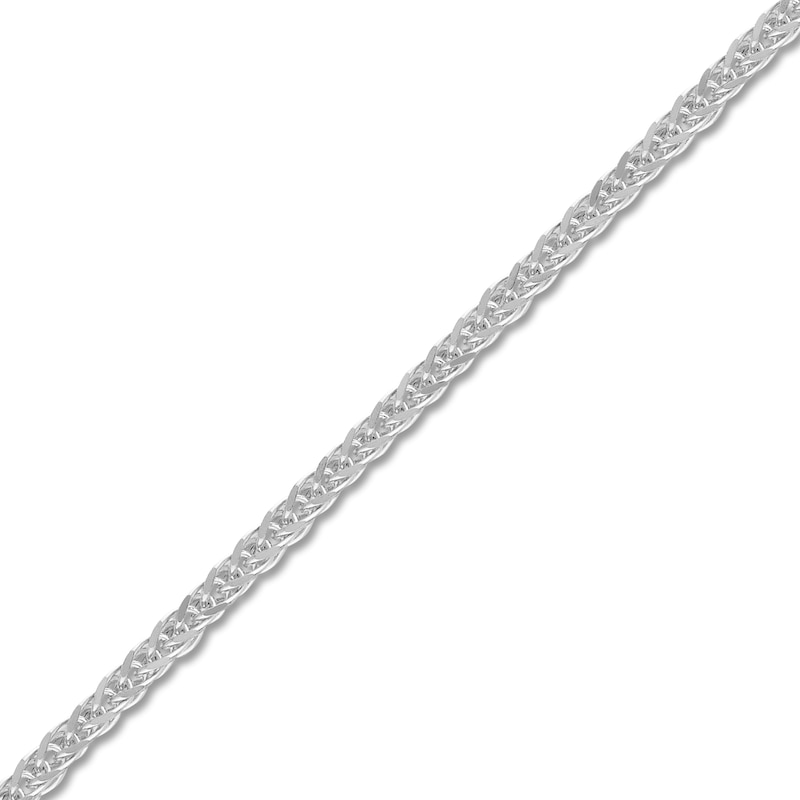 Main Image 2 of Square Solid Wheat Chain Necklace 14K White Gold 24&quot; 1.25mm