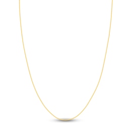 Hollow Snake Chain Necklace 14K Yellow Gold 18&quot; 1mm