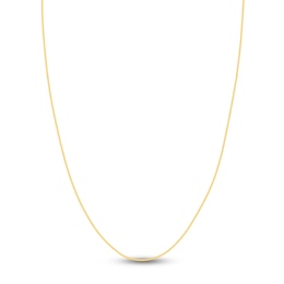 Hollow Snake Chain Necklace 14K Yellow Gold 20&quot; 1mm