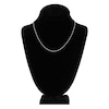 Thumbnail Image 4 of Square Solid Wheat Chain Necklace 14K White Gold 18&quot; 1mm