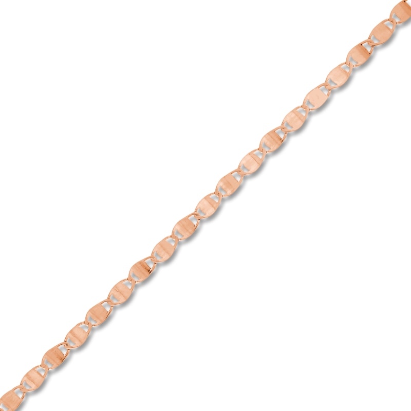 Solid Valentino Chain Necklace 14K Rose Gold 18" 2.7mm