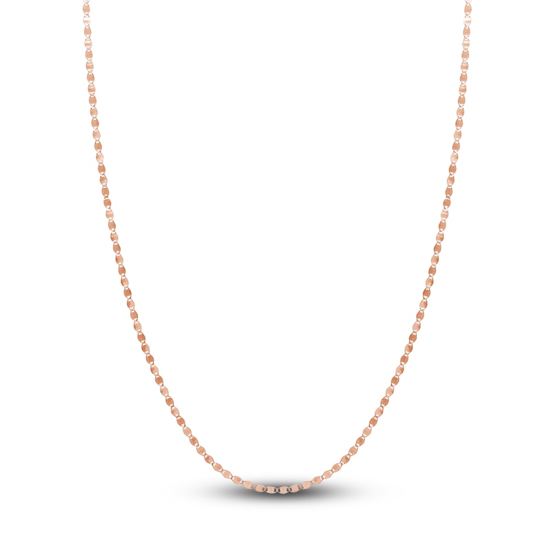 Main Image 1 of Solid Valentino Chain Necklace 14K Rose Gold 20&quot; 2.7mm