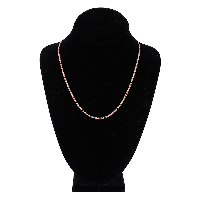 Main Image 4 of Solid Valentino Chain Necklace 14K Rose Gold 20&quot; 2.7mm