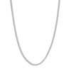 Thumbnail Image 1 of Square Solid Wheat Chain Necklace 14K White Gold 16&quot; 1mm