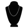 Thumbnail Image 4 of Square Solid Wheat Chain Necklace 14K White Gold 20&quot; 1mm