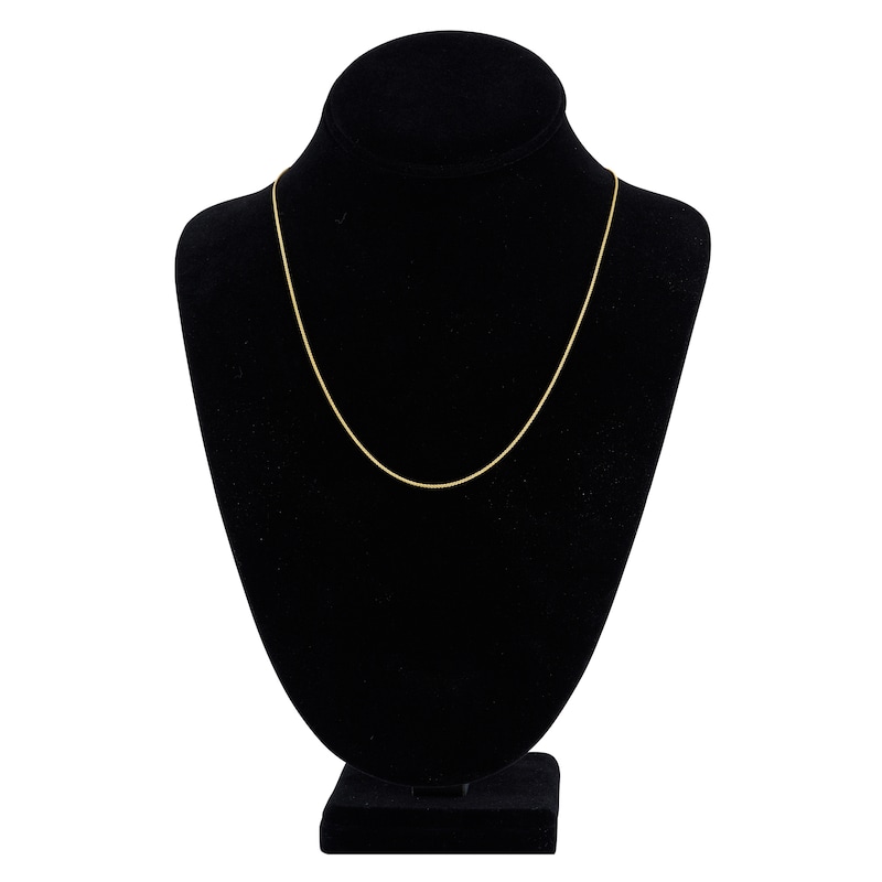 Main Image 4 of Round Solid Wheat Chain Necklace 14K Yellow Gold 20&quot; 1.05mm