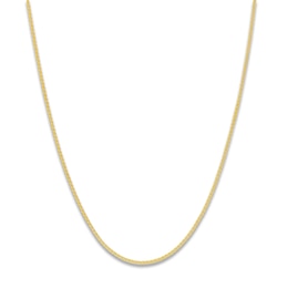 Round Solid Wheat Chain Necklace 14K Yellow Gold 30&quot; 1.05mm