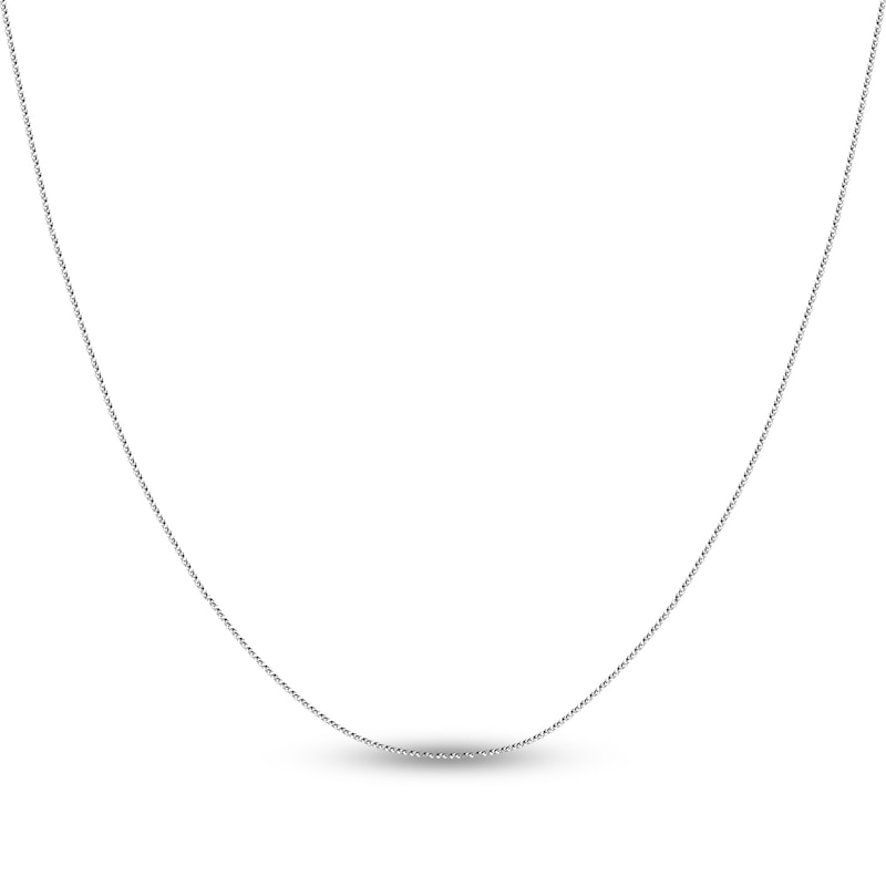 Square Solid Wheat Chain Necklace 14K Gold 20" 0.85mm