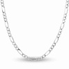 Thumbnail Image 1 of Solid Figaro Chain Necklace 14K White Gold 20&quot; 5.8mm