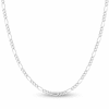 Thumbnail Image 1 of Solid Figaro Chain Necklace 14K White Gold 20&quot; 3.2mm