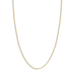 Round Solid Wheat Chain Necklace 14K Yellow Gold 20&quot; 1.25mm