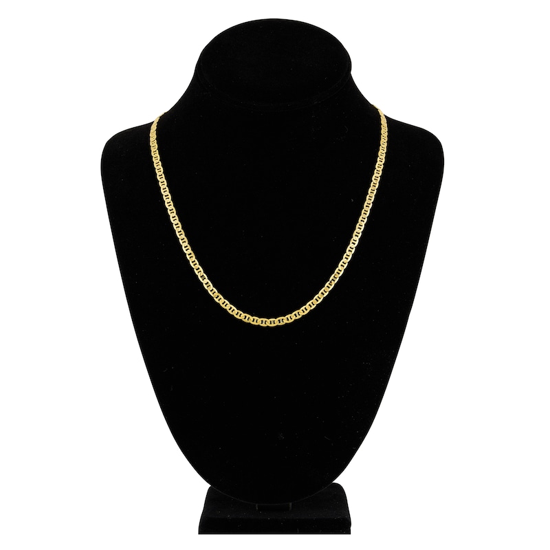 Main Image 4 of Solid Mariner Chain Necklace 14K Yellow Gold 20&quot; 3.7mm