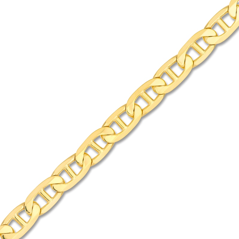 Solid Mariner Chain Necklace 14K Yellow Gold 30" 4.4mm