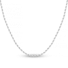 Thumbnail Image 1 of Diamond-Cut Solid Rope Chain Necklace 14K White Gold 24&quot; 2.15mm