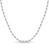 Thumbnail Image 1 of Diamond-Cut Solid Rope Chain Necklace 14K White Gold 24&quot; 3.8mm