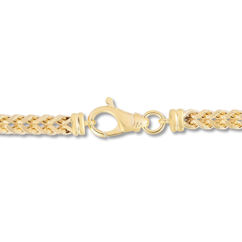 Main Image 2 of Semi-Solid Square Franco Chain Necklace 14K Yellow Gold 26&quot; 4.4mm