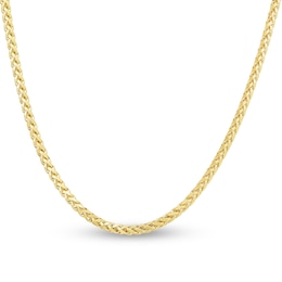 Semi-Solid Round Franco Chain Necklace 14K Yellow Gold 22&quot; 4mm