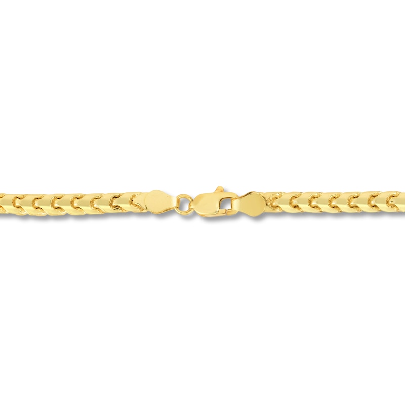 Solid Round Franco Chain Necklace 14K Yellow Gold 24" 5.0mm