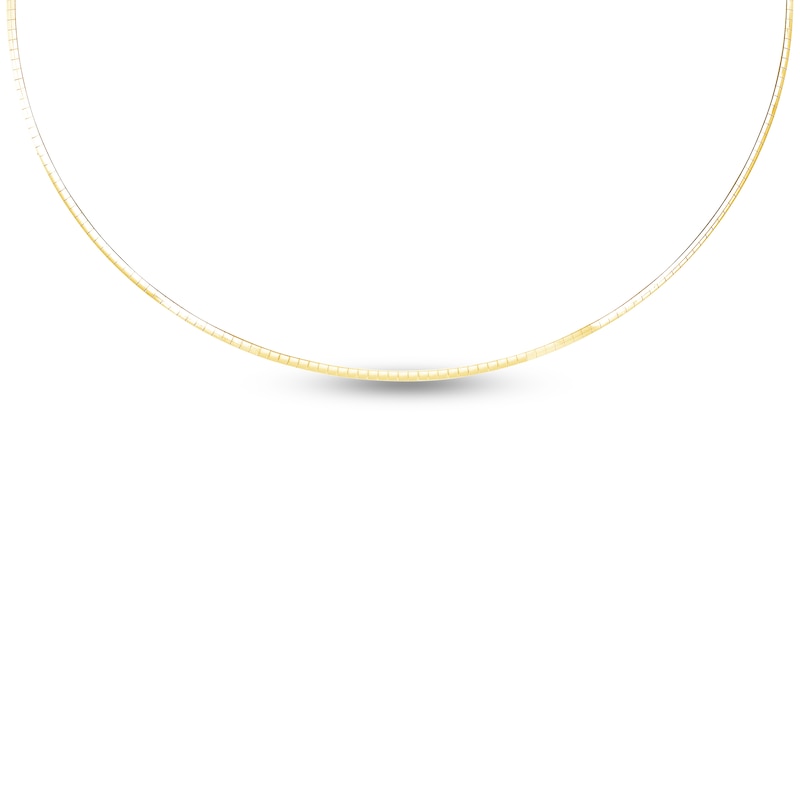 Main Image 2 of Semi-Solid Omega Chain Necklace 14K Yellow Gold 18&quot; 3mm