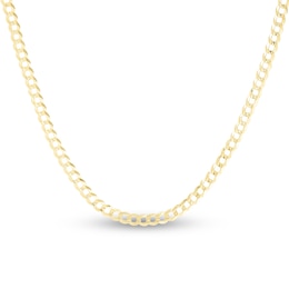 Solid Curb Chain Necklace 14K Yellow Gold 24&quot; 2.6mm