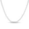 Thumbnail Image 1 of Solid Curb Chain Necklace 14K White Gold 18&quot; 2.6mm