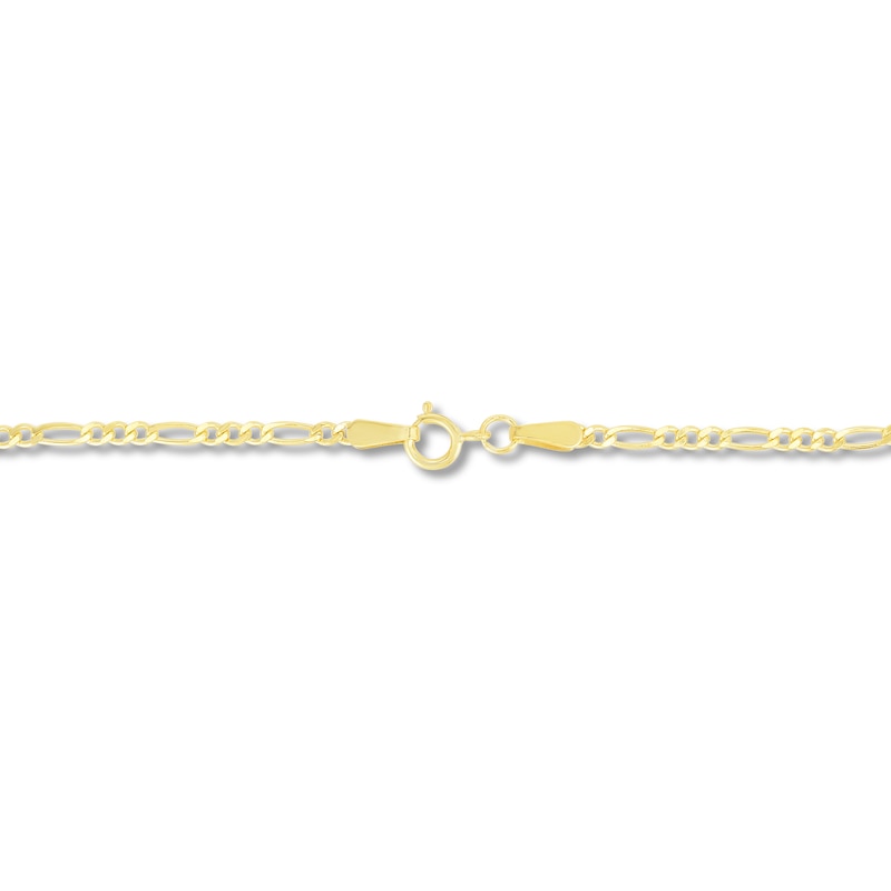 Main Image 2 of Solid Figaro Chain Necklace 14K Yellow Gold 24&quot; 2.0mm