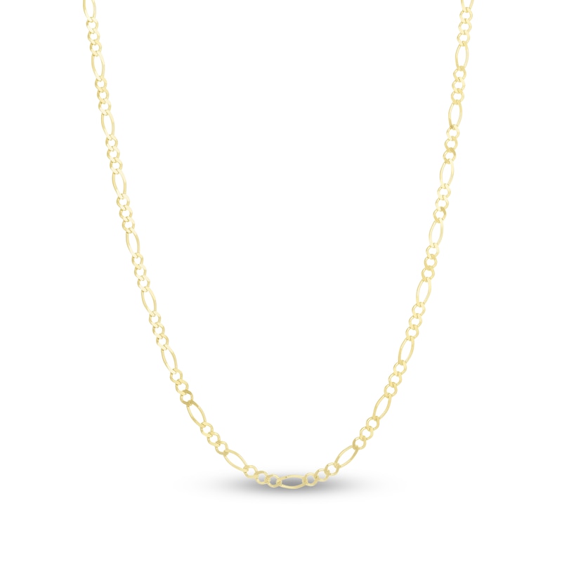 Main Image 1 of Solid Figaro Chain Necklace 14K Yellow Gold 20&quot; 2.8mm