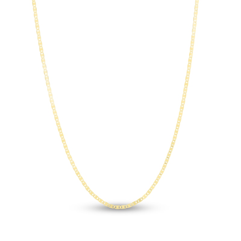 Solid Mariner Chain Necklace 14K Yellow Gold 16" 1.7mm