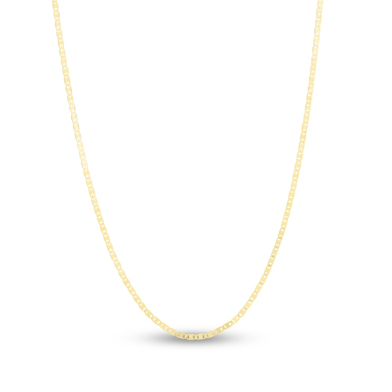 Solid Mariner Chain Necklace 14K Yellow Gold 18" 1.7mm