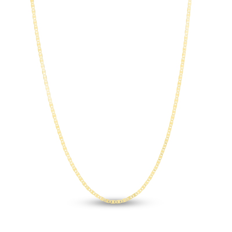 Solid Mariner Chain Necklace 14K Yellow Gold 24" 1.7mm