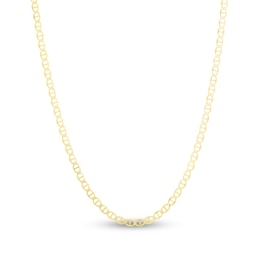 Solid Mariner Chain Necklace 14K Yellow Gold 16&quot; 3.2mm