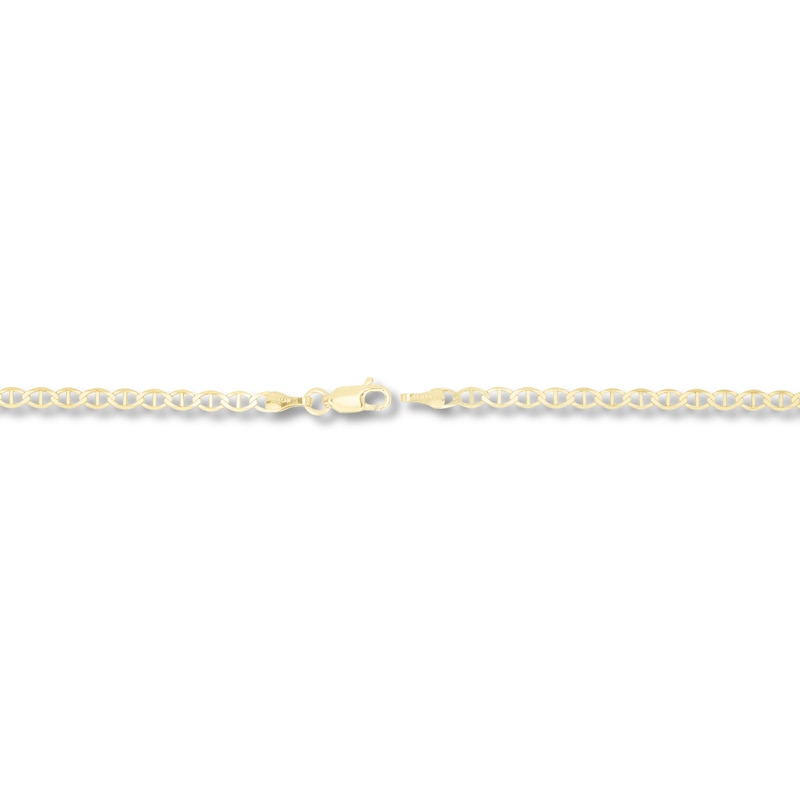 Solid Mariner Chain Necklace 14K Yellow Gold 16" 3.2mm