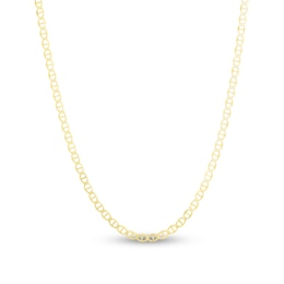 Solid Mariner Chain Necklace 14K Yellow Gold 20&quot; 3.2mm