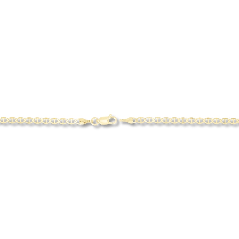 Solid Mariner Chain Necklace 14K Yellow Gold 20" 3.2mm