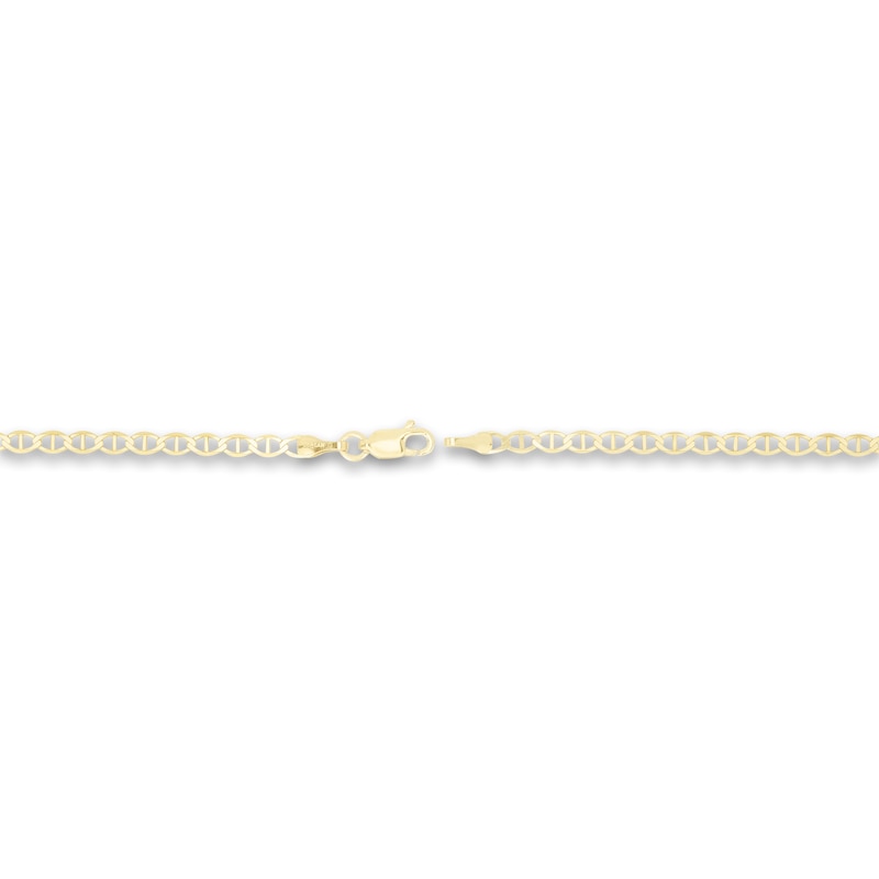 Solid Mariner Chain Necklace 14K Yellow Gold 22" 3.2mm