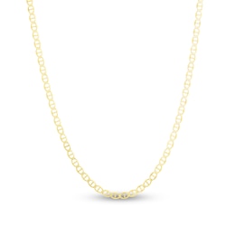 Solid Mariner Chain Necklace 14K Yellow Gold 24&quot; 3.2mm