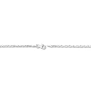 Semi-Solid Singapore Chain Necklace Sterling Silver 20