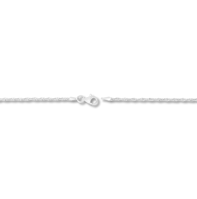 Semi-Solid Singapore Chain Necklace Sterling Silver 20" 1.8mm