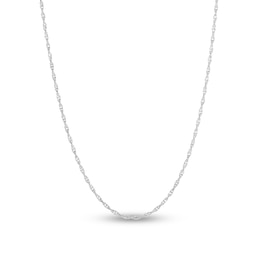 Semi-Solid Singapore Chain Necklace Sterling Silver 24&quot; 1.8mm