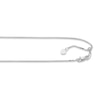 Thumbnail Image 3 of Semi-Solid Box Chain Necklace 14K White Gold 22&quot; Adjustable 0.8mm