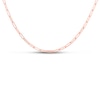 Thumbnail Image 1 of Semi-Solid Paper Clip Chain Necklace 14K Rose Gold 22&quot; Adjustable 1.5mm