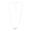 Thumbnail Image 3 of Semi-Solid Paper Clip Chain Necklace 14K Rose Gold 22&quot; Adjustable 1.5mm