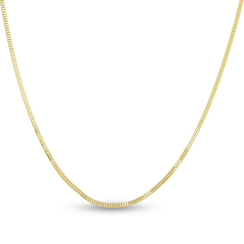 Semi-Solid Milano Chain Necklace 14K Yellow Gold 18" 1.1mm