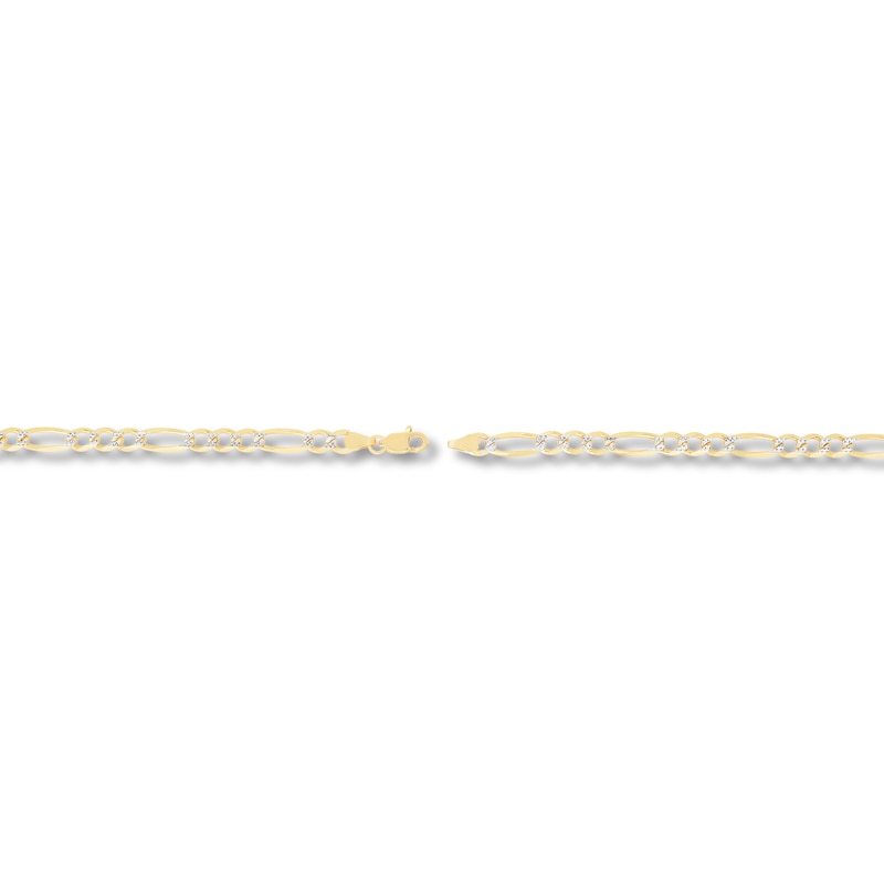 Main Image 2 of Solid Two-Tone Figaro Chain Necklace 14K Yellow Gold 22&quot; 4.8mm