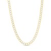 Thumbnail Image 1 of Solid Two-Tone Curb Chain Necklace 14K Yellow Gold 24&quot; 5.7mm