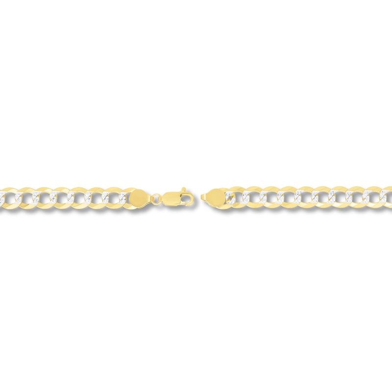 Solid Curb Chain Necklace 14K Yellow Gold 18