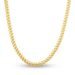 Solid Miami Cuban Link Necklace 14K Yellow Gold 24&quot; 6.0mm