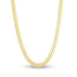 Solid Miami Cuban Link Necklace 14K Yellow Gold 24&quot; 7.0mm